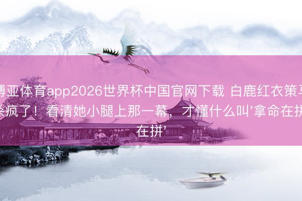博亚体育app2026世界杯中国官网下载 白鹿红衣策马杀疯了！看清她小腿上那一幕，才懂什么叫'拿命在拼'