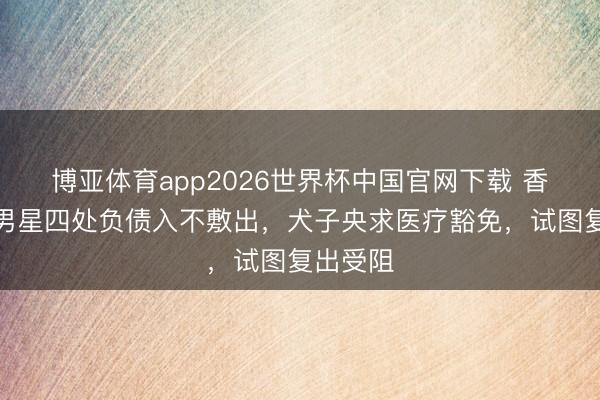 博亚体育app2026世界杯中国官网下载 香港驰名男星四处负债入不敷出，犬子央求医疗豁免，试图复出受阻